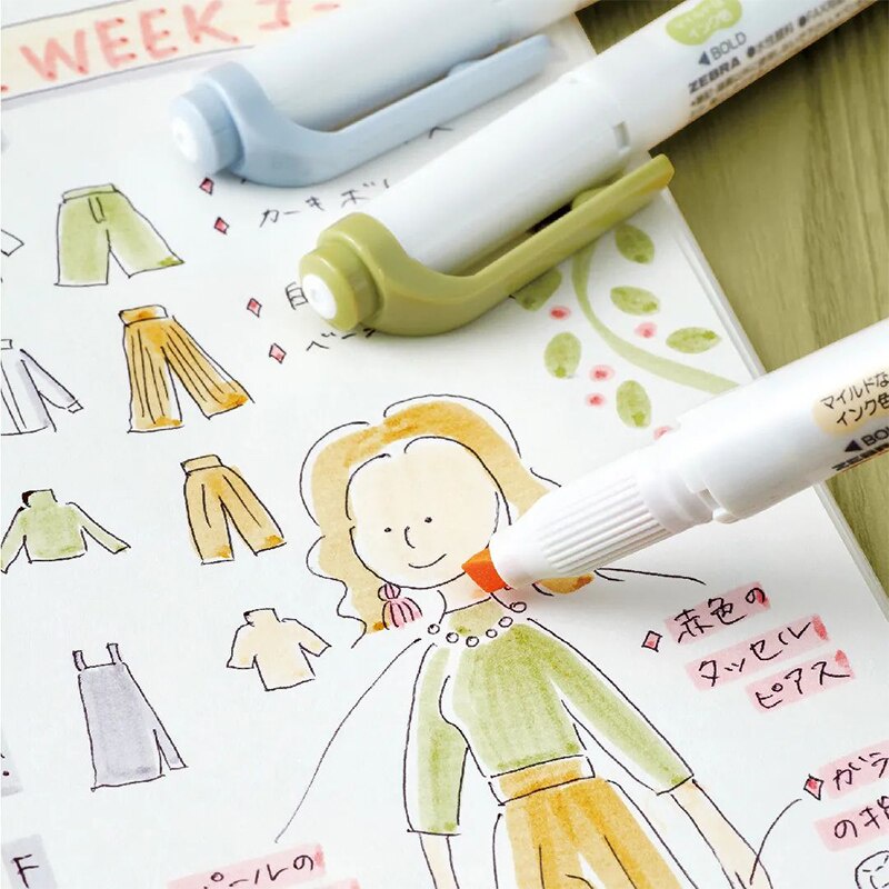 Bút đánh dấu 2 đầu zebra Mildliner Nhật Bản