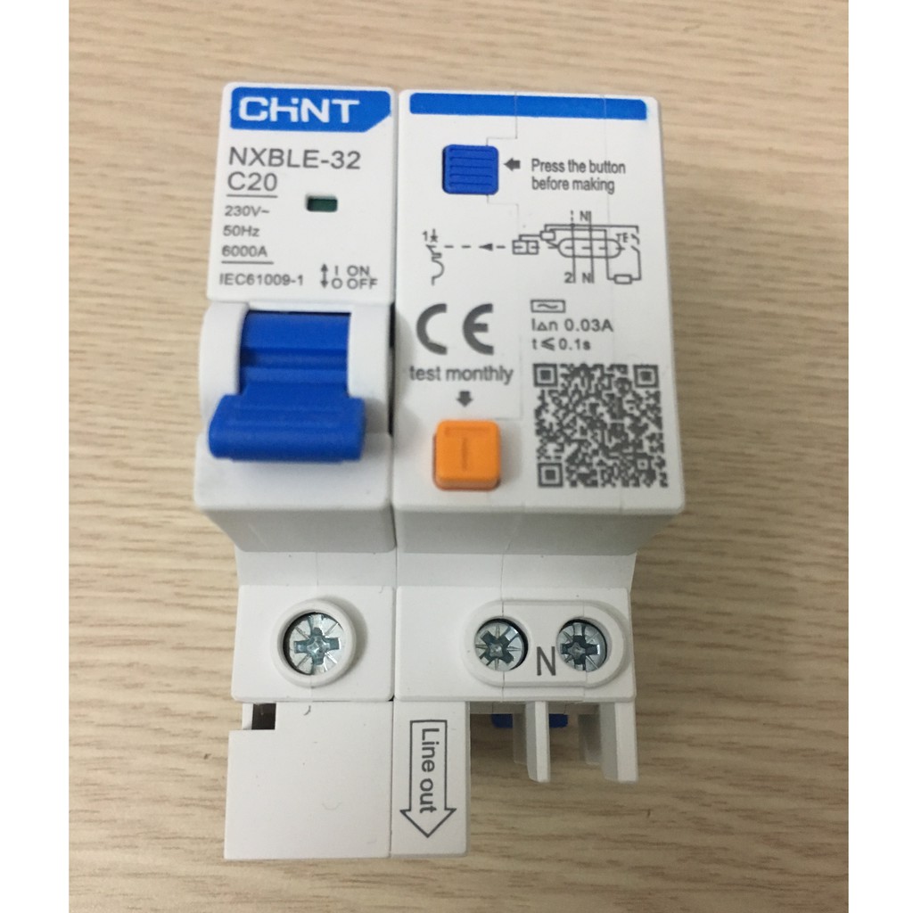 Attomat RCBO Chint NXBLE-32 1P+N 20A