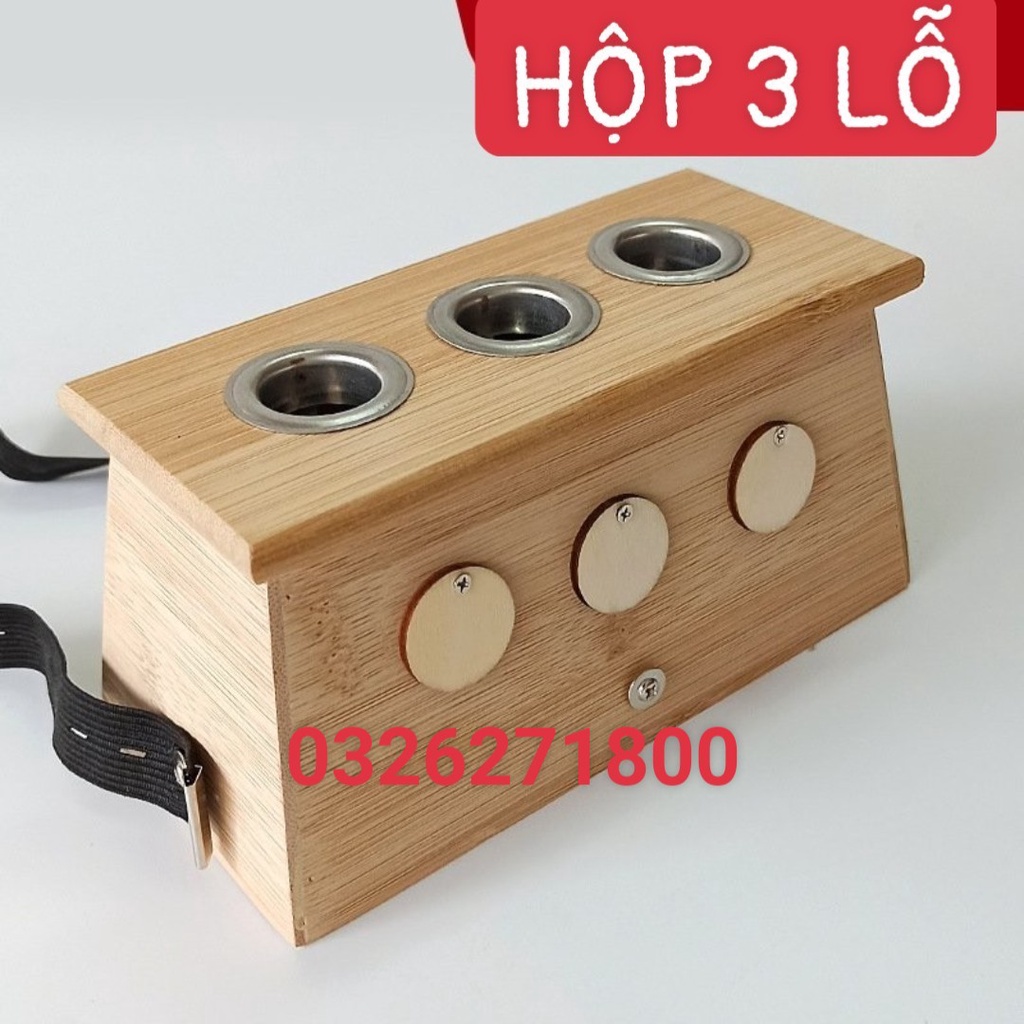 Hộp ngải cứu trúc cao cấp 1 lỗ- 2 lỗ- 3 lỗ- 4 lỗ- 6 lỗ- Dùng hơ điếu ngải cứu, nhang ngải