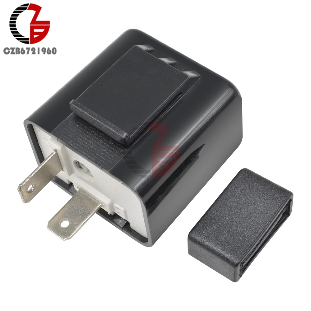 12V 2 Pin Adjustable Frequency LED Flashing Relay Turn Signal Blinker Indicator FM Flasher Relay for Car Motorcycle Motorbike | BigBuy360 - bigbuy360.vn