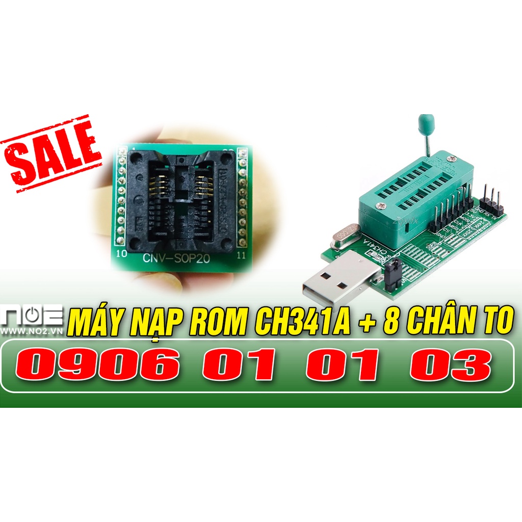 Máy nạp rom, CH341A 24 25 usb TẶNG đế 8 chân to