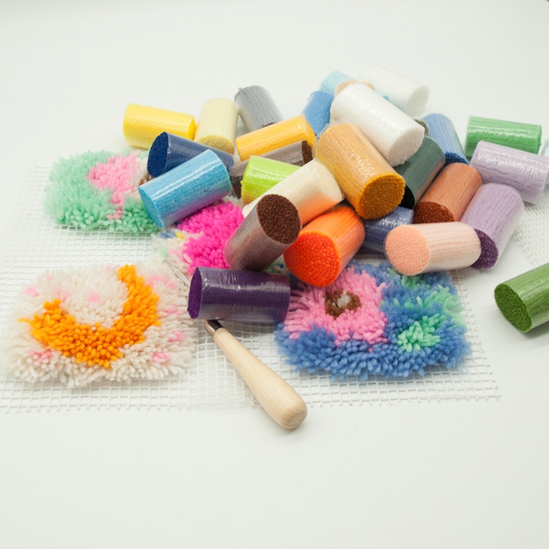 Bộ 30 Cuộn Len Nhiều Màu Sắc Dùng Để Đan Thảm