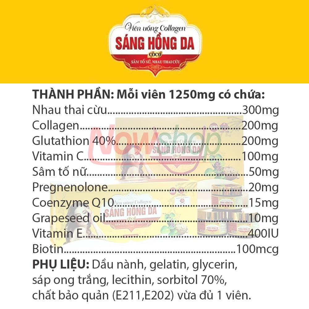 Viên Uống Sáng Hồng Da Coco Vạn Tam Chính Hãng Giúp Trắng Da Mờ Nám Bổ Sung Collagen Ngăn Ngừa Lão Hoá Và Làm Mịn Da