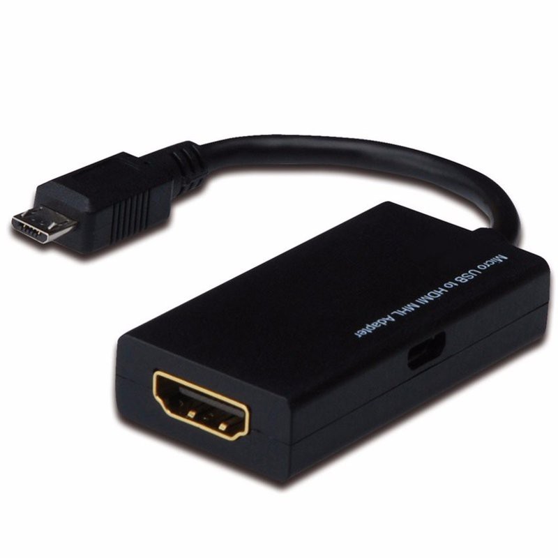 [Mã ELFLASH5 giảm 20K đơn 50K] Cáp chuyển Micro USB sang TV - MHL to HDMI (MHL 5pin đen)