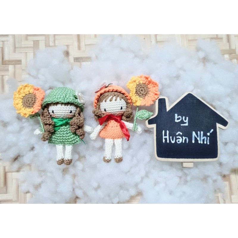 búp bê len mini handmade