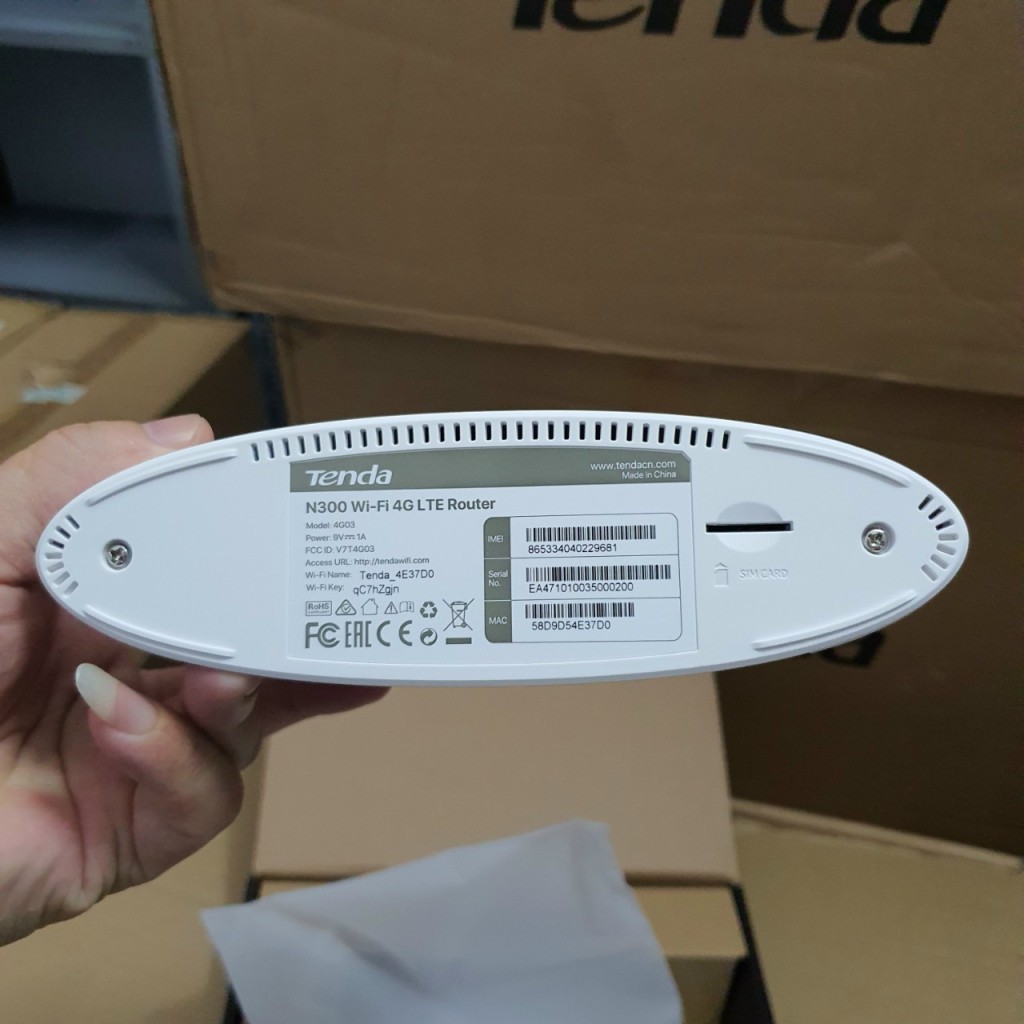 Bộ Phát Wifi 4G Tenda 4G03 CHÍNH HÃNG 36 THÁNG dành cho Xe Khách, Lắp Camera, khu vực chưa kéo mạng