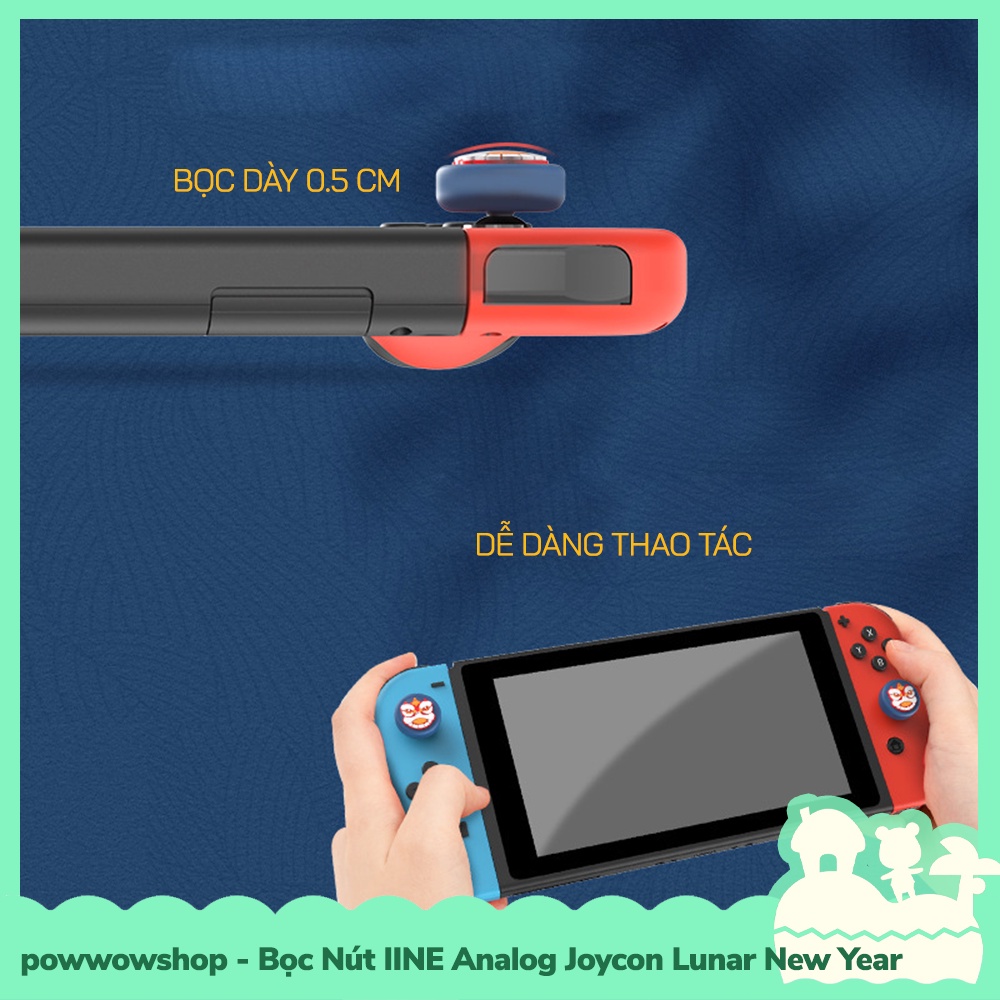 [Sẵn VN - Hỏa Tốc] IINE Set 4pcs Bọc Cần Xoay Analog Joycon Cho Máy Game Nintendo Switch / Lite Chủ Đề Luna New Year