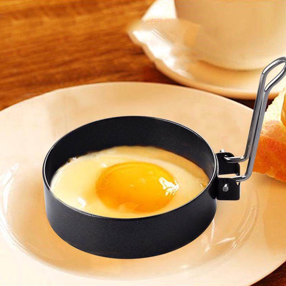 Khuôn Chiên Trứng Hình Tròn Bằng Thép Không Gỉ Chống Dính