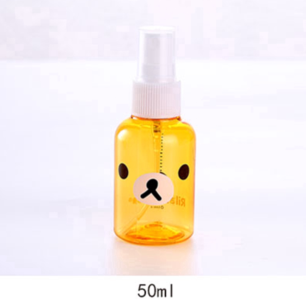 Bình xịt rỗng bằng nhựa trong suốt in hình gấu hoạt họa dung tích 30ml/50ml/100ml