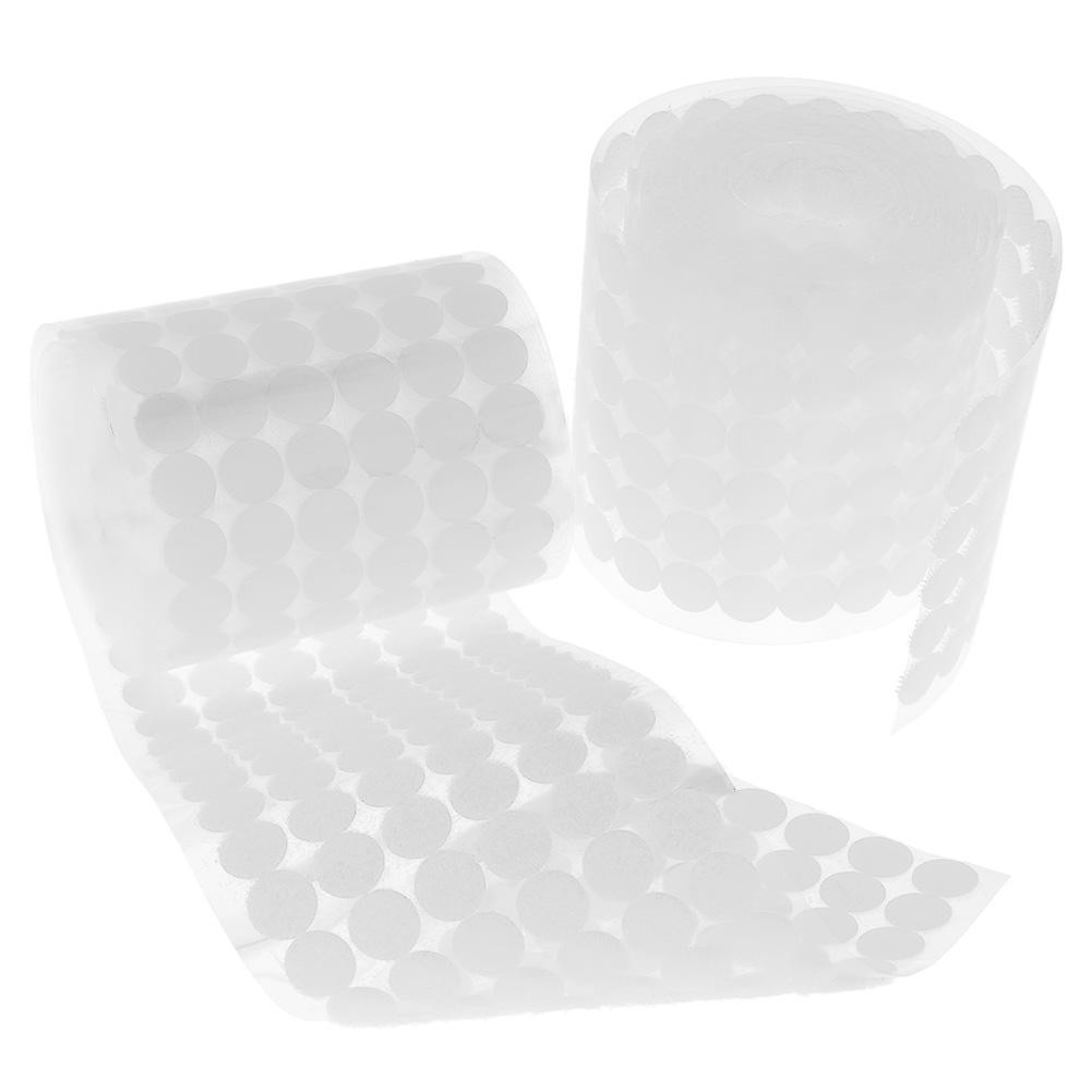 Cuộn 500 cặp miếng dán hình tròn màu trắng 10 mm 15mm 20 mm đa năng