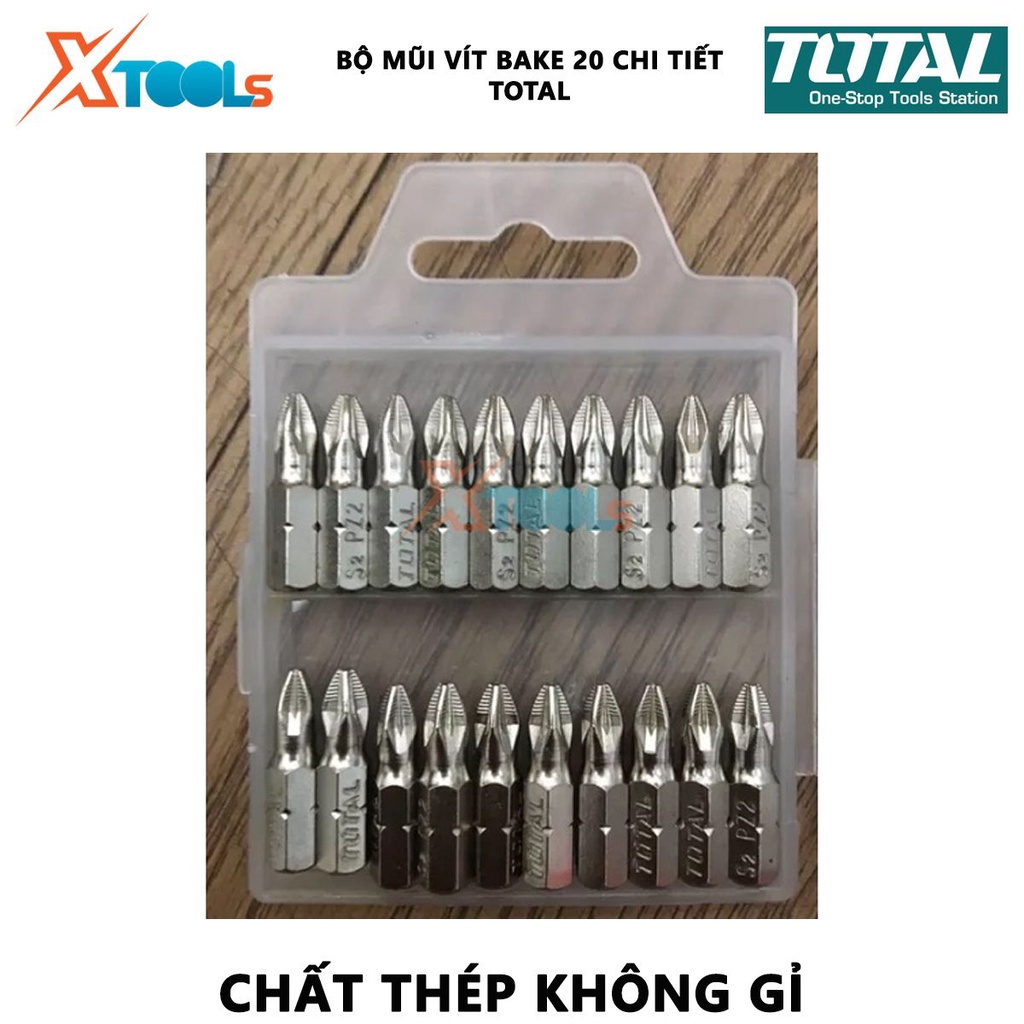 Bộ mũi vít bake TOTAL | chất liệu thép không gỉ theo công nghệ S2 [CHÍNH HÃNG] [XTOOLs]