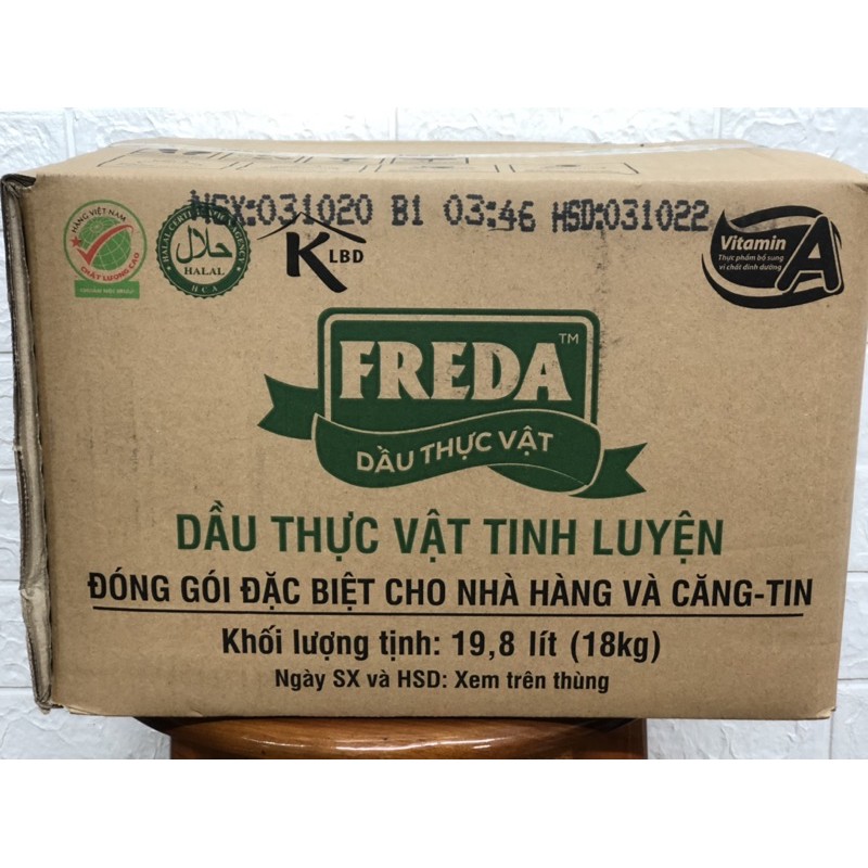 [GIÁ SỈ] DẦU THỰC VẬT TINH LUYỆN FREDA BỊCH 20L (18KG )