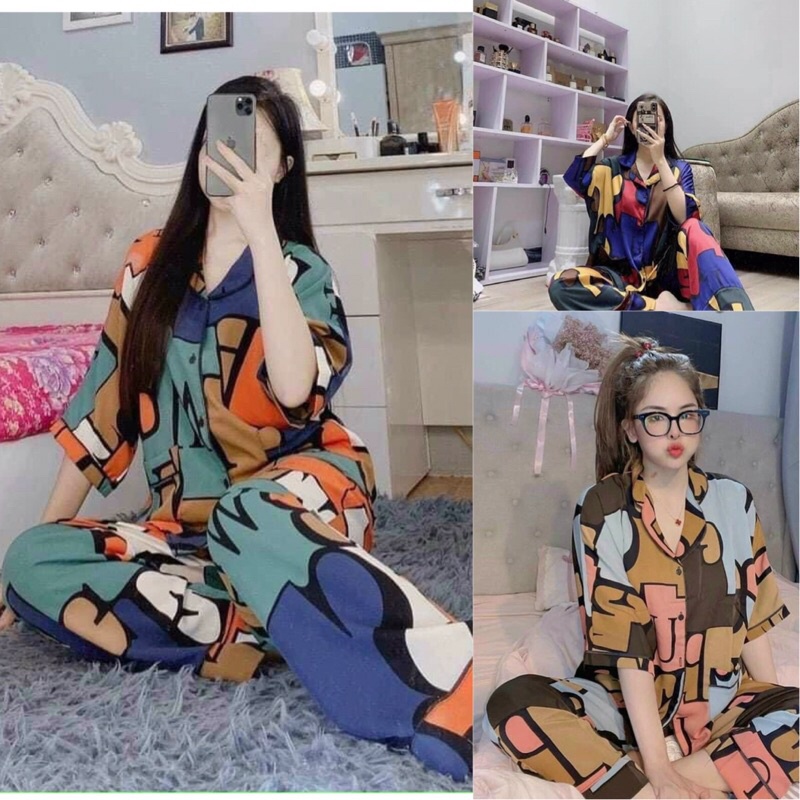 Set bộ nữ - Pijama Lập thể - Pijama lụa