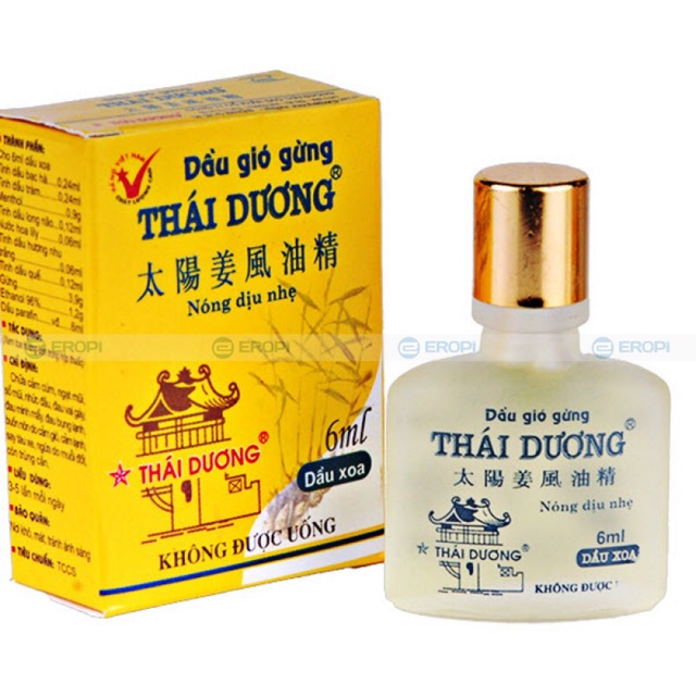 Dầu gừng Thái Dương nóng mạnh 24ml (chính hãng, date cực xa)