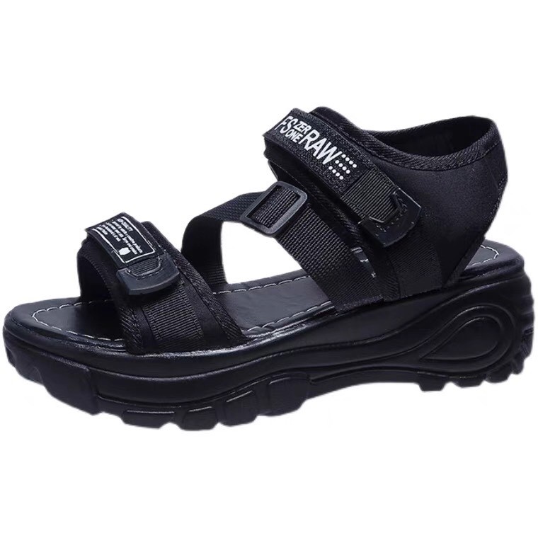 Giày Sandal Nữ Đi Học, Dép Sandal Nữ Trắng Phối Màu 2 Quai Cao 4Cm Đế Nhiều Màu Êm Mềm Và Nhẹ Hàng Fullbox QC