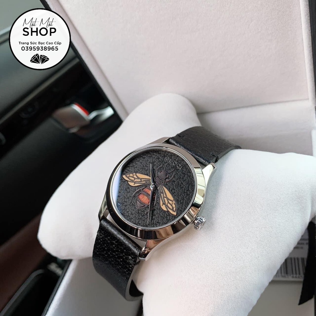 Chiếc đồng hồ nữ Tone đen bạc basic đẹp mãi với thời gian của hãng 𝗚ucci G-Timeless Black Dial mix gì cũng đẹp
