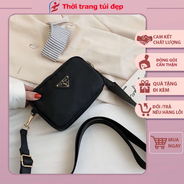 Túi Xách Nữ Đeo Chéo Vải Phong Cách Hàn Quốc Đi Chơi Thời Trang Mini Cao Cấp - TDC108