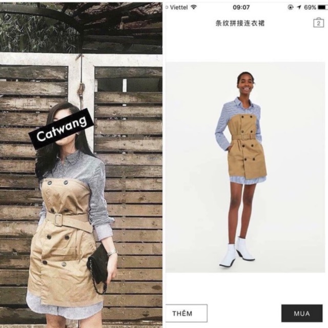 Váy da báo zara sz xs