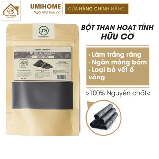 Bột Than Hoạt Tính làm trắng răng hữu cơ UMIHOME nguyên chất Activated