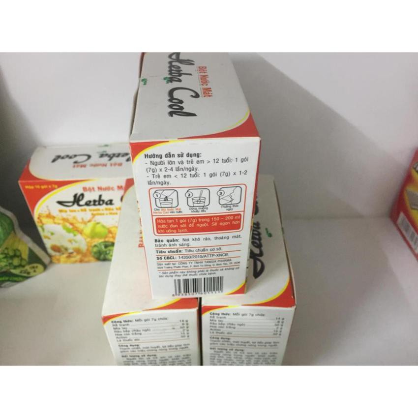 Bột nước mát Herba Cool hộp 10 gói - Thanh nhiệt, mát gan - cvspharmacy
