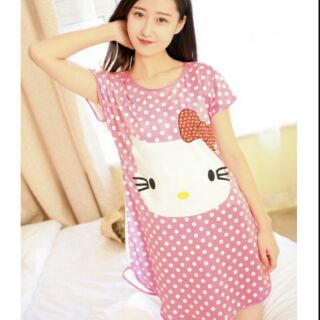 Váy ngủ kitty chấm bi