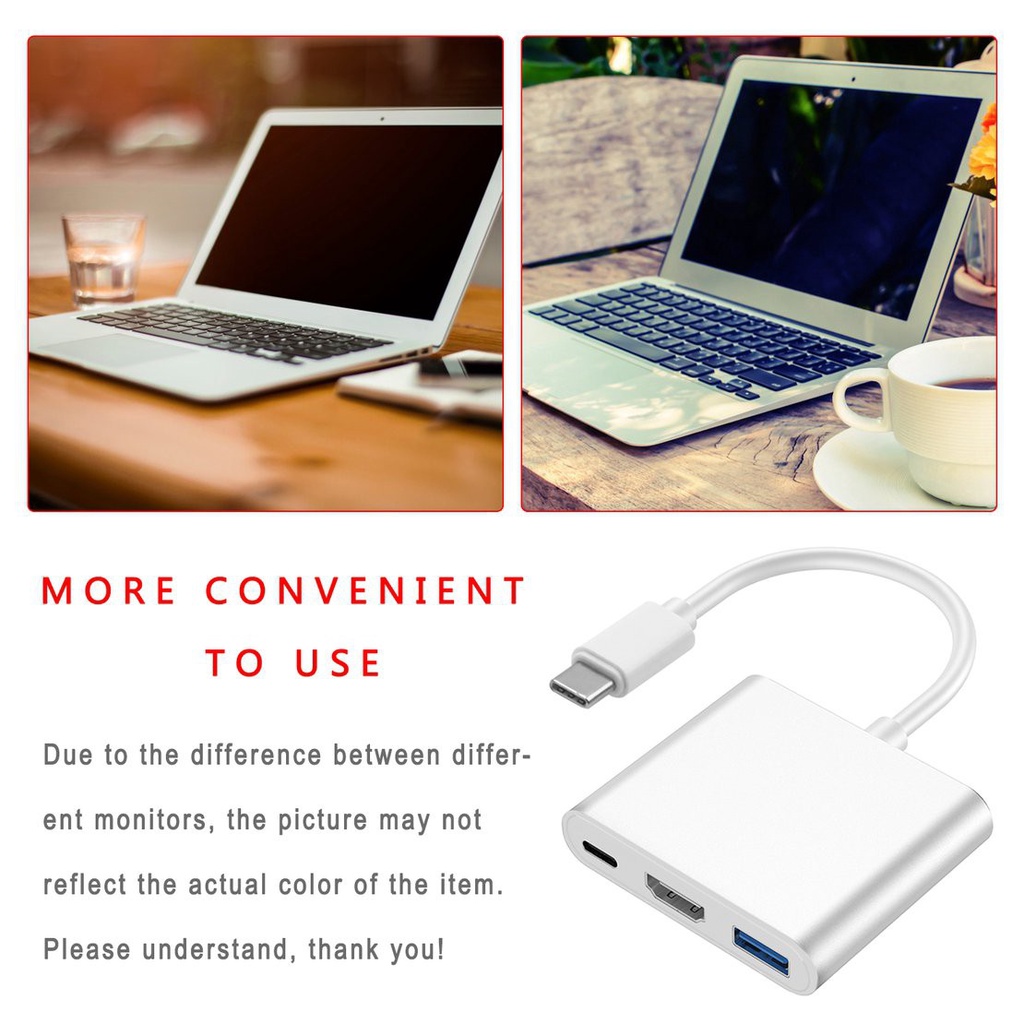 Bộ Chia Cổng Type-C Sang Usb 3.0 Hdmi-Compatible / Vga / Rj45 / Tf