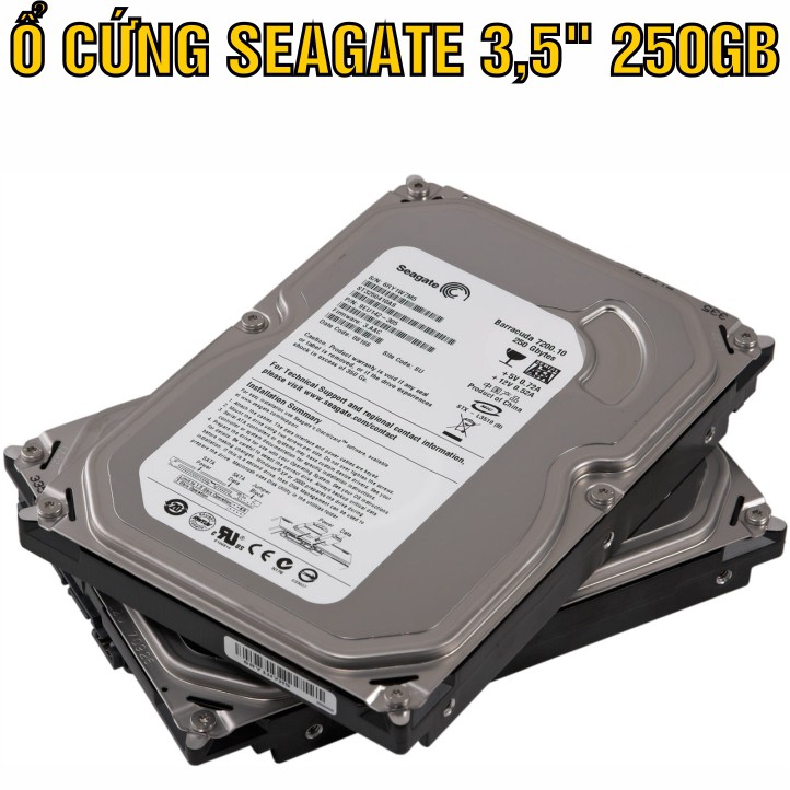 HDD 3.5” Seagate 250GB – Ổ cứng PC chính hãng – Mới 99% – Bảo hành 3 tháng – Tháo từ máy đồng bộ nhập khẩu