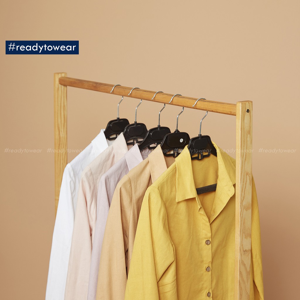 Sơ mi nữ tay dài cổ Đức, đi làm đi chơi, vải đũi - linen shirt 5 màu SM01 | BigBuy360 - bigbuy360.vn