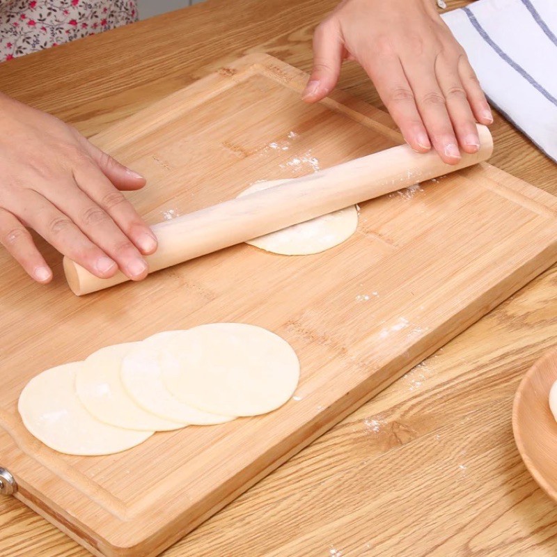 Cây cán bột, cây lăn bột làm bánh bằng gỗ chống dính nhiều size