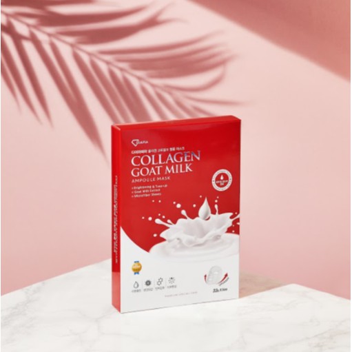 Bộ sản phẩm chống lão hóa dưỡng Trắng Collagen Sữa Dê Ampoule Mask + Tinh chất dưỡng da củ nghệ ADL Repair Serum