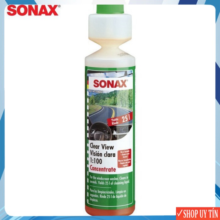 Sản Phẩm Nước rửa kính đậm đặc xe hơi, ô tô Sonax Đức 371141 Dung tích 250 ml