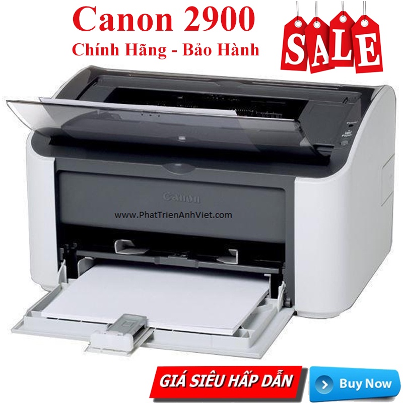 Máy in canon 2900 Like New (85-90%) - Tặng hộp mực mới, cáp in mới, dây nguồn mới