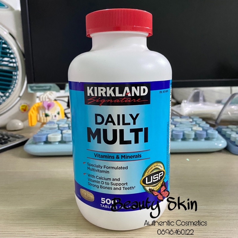 Viên Uống Kirkland Daily Multi Vitamins and Minerals Bổ Sung Vitamins Tổng Hợp 500 viên.