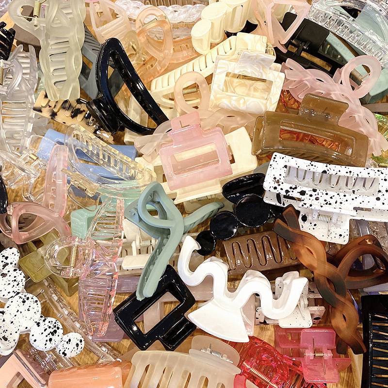 Kẹp gấp tóc phong cách hàn quốc ngẫu nhiên loại to TIMSTORE phụ kiện búi tóc tiểu thư