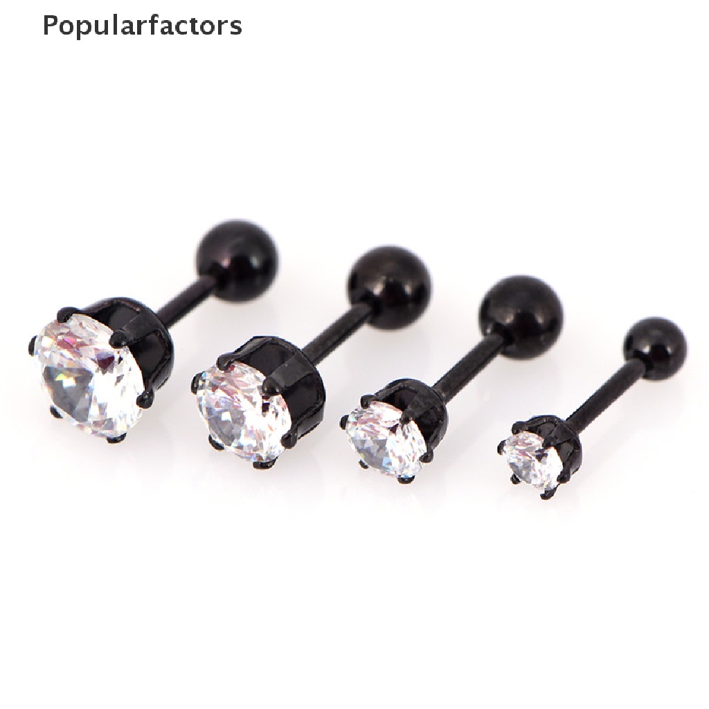 Đôi bông tai thép titan thiết kế đơn giản thời trang