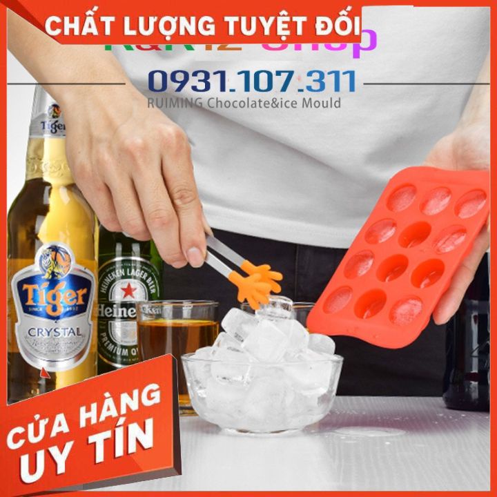 Khay làm đá silicon cao cấp. Khay đá 24 ngăn có nắp đậy. Khay đá silicon hình tròn, vuông, trái tim, ngôi sao.