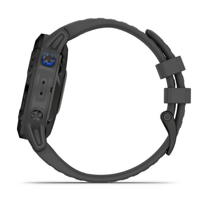 Đồng hồ Garmin Fenix 6 Pro Solar, Black w/Slate Gray Band, GPS, SEA - Chính Hãng