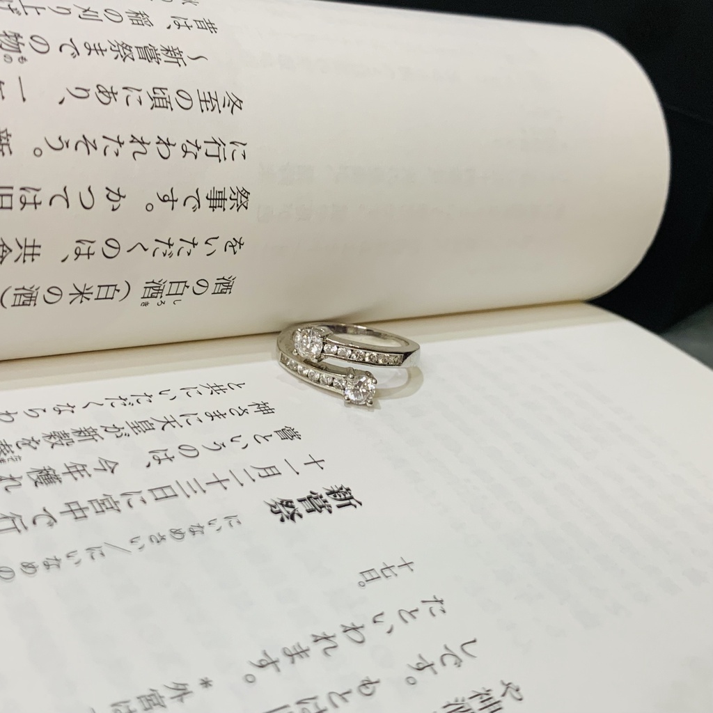 N18. Nhẫn bạc đ.á trắng sang trọng vintage | Độc lạ | Vintage Necklace|| Si Nhật | Japan | 2HAND | trang sức nhật bản