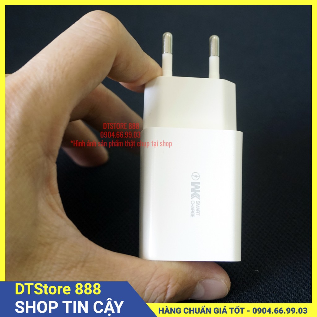 Củ sạc nhanh 2 cổng USB-  WK Design WP-U56, công suất 10W (5V-2A)