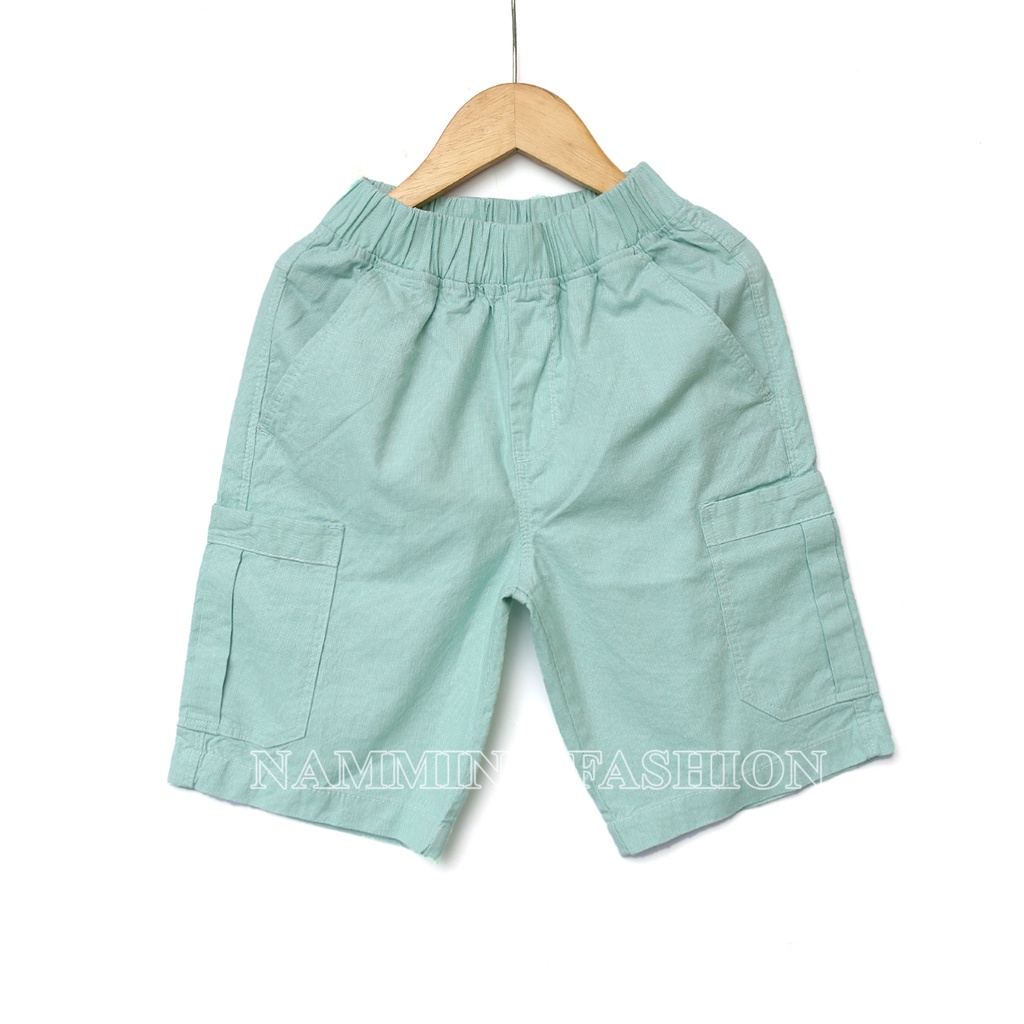 Quần Short Bé Trai Túi Hộp Đơn Giản Vải Co Giãn Nhẹ Từ 22-38 ký