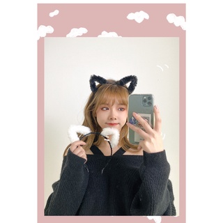 Bờm, băng đô cài tóc lông tai mèo dễ thương cute hot trend ❤ xinh xắn