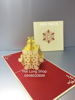 Bông Tuyết 2  - Noel - Thiệp 3D