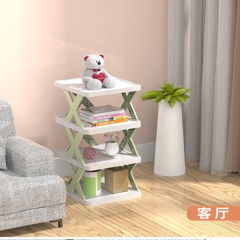 Kệ để giày dép chữ X thông minh có thể tháo lắp gấp gọn, kệ để đồ trang trí đa năng cao cấp