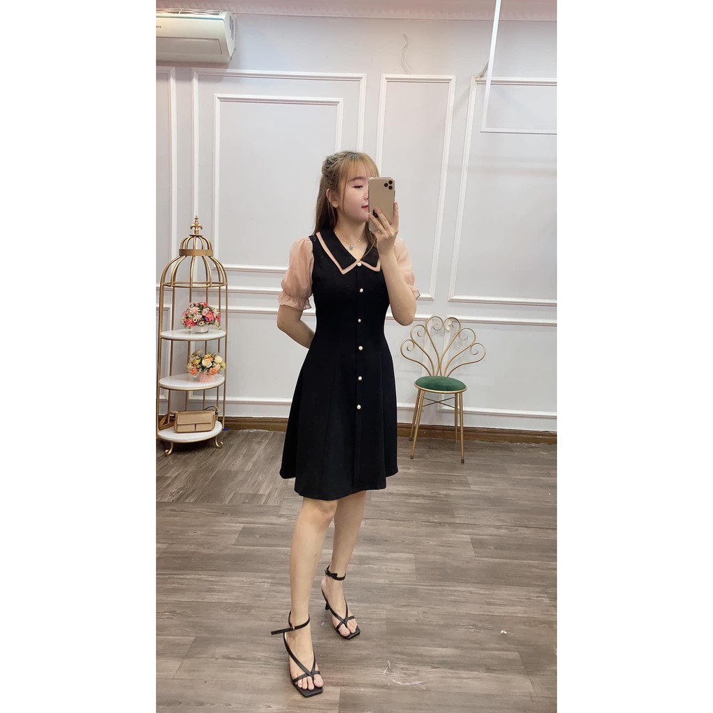 Váy Evalover xòe cổ đức tay voan | BigBuy360 - bigbuy360.vn