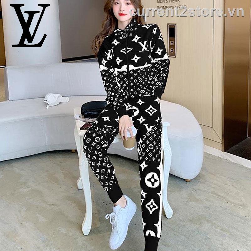 Áo Sweater Cotton Nguyên Chất LV Dáng Rộng Cho Nữ Hàng Có Sẵn!