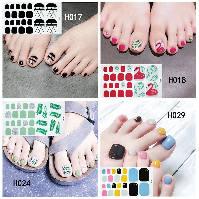 Miếng Dán Trang Trí Móng Chân 3d Chống Thấm Nước Bền Màu