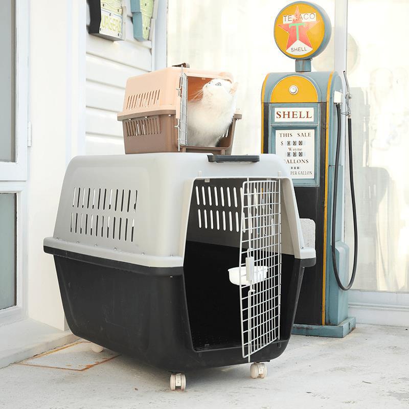 Lồng Hàng Không 81x57x59cm Dành Cho Pet Dưới 35kg, Lồng Vận Chuyển Thú Cưng Đi Xa Tiện Lợi