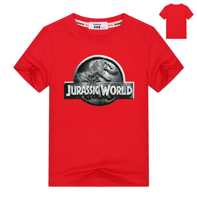 Áo thun-Jurassic World Dinosaur cho bé trai Hoạt hình 3-14yrs Tops