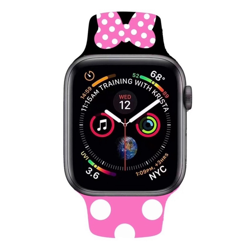 Sale 68% Dây Đeo Silicon Hình Chuột Mickey Cho Đồng Hồ  Apple Watch 38MM Series 3 2 1,#3 Giá Gốc 117000 đ - 4K107-2