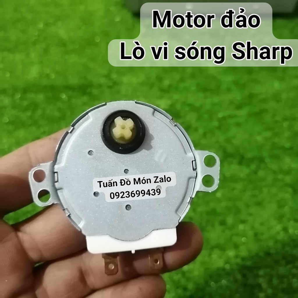 Motor quay đĩa lò vi sóng Sharp ( đầu trục 4 khía ) phụ kiện phụ tùng linh kiện chính hãng